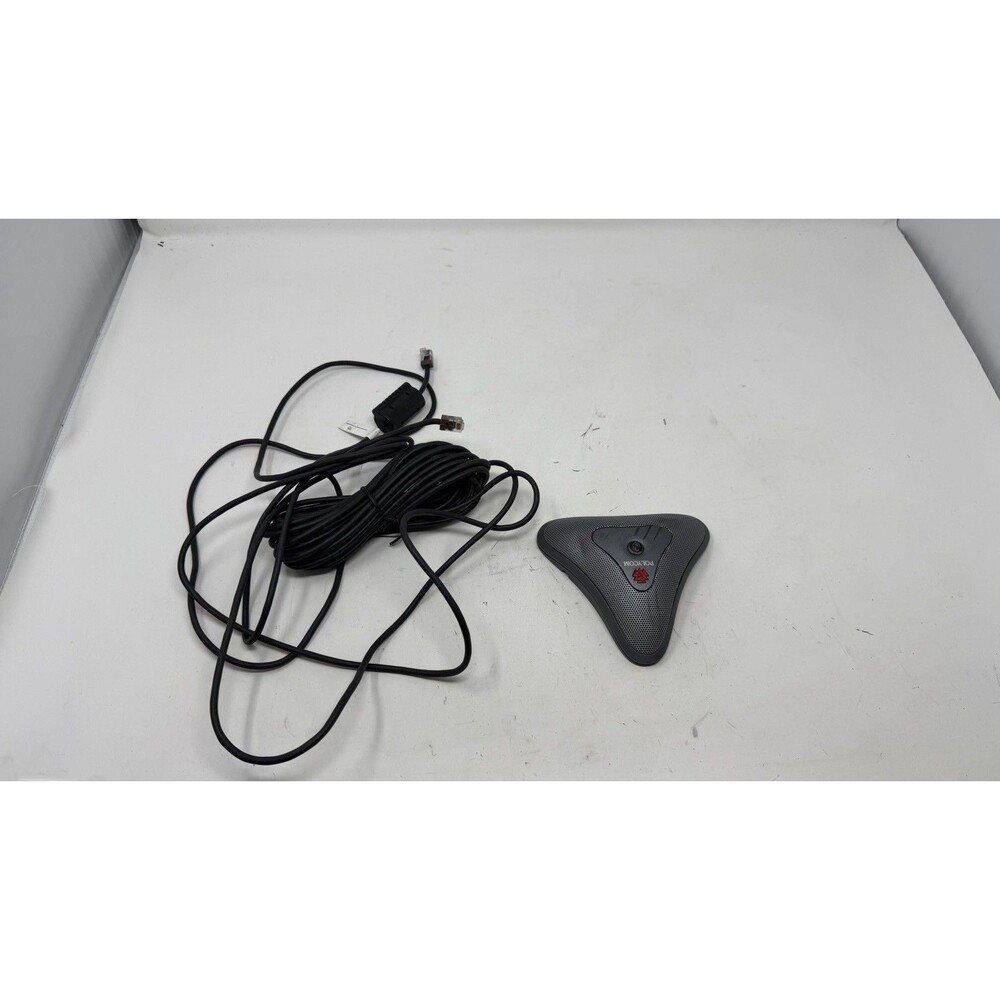 Polycom 2201-20250-002 Conference Microphone and Cable